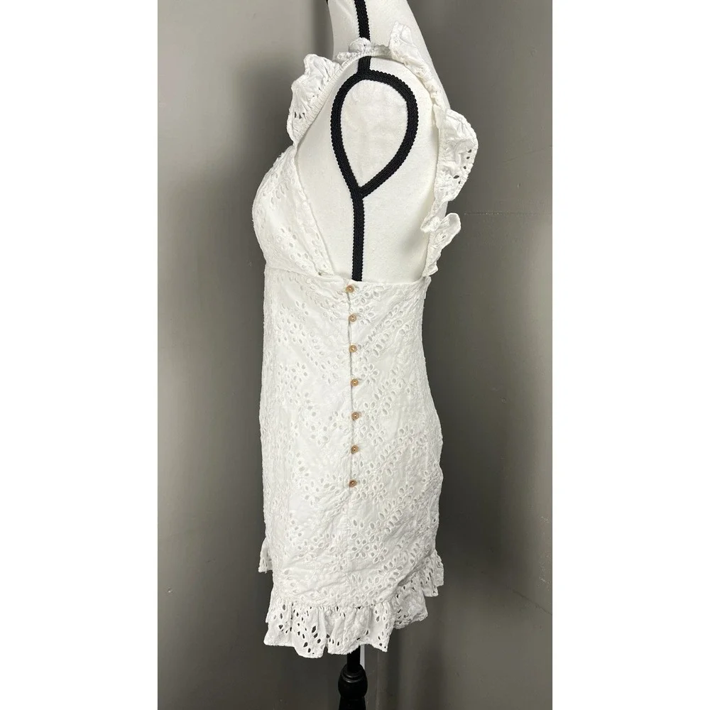 Majorelle Revolve M Sunny Daze Dress in White Lace Floral Cutecore Girly Flirty